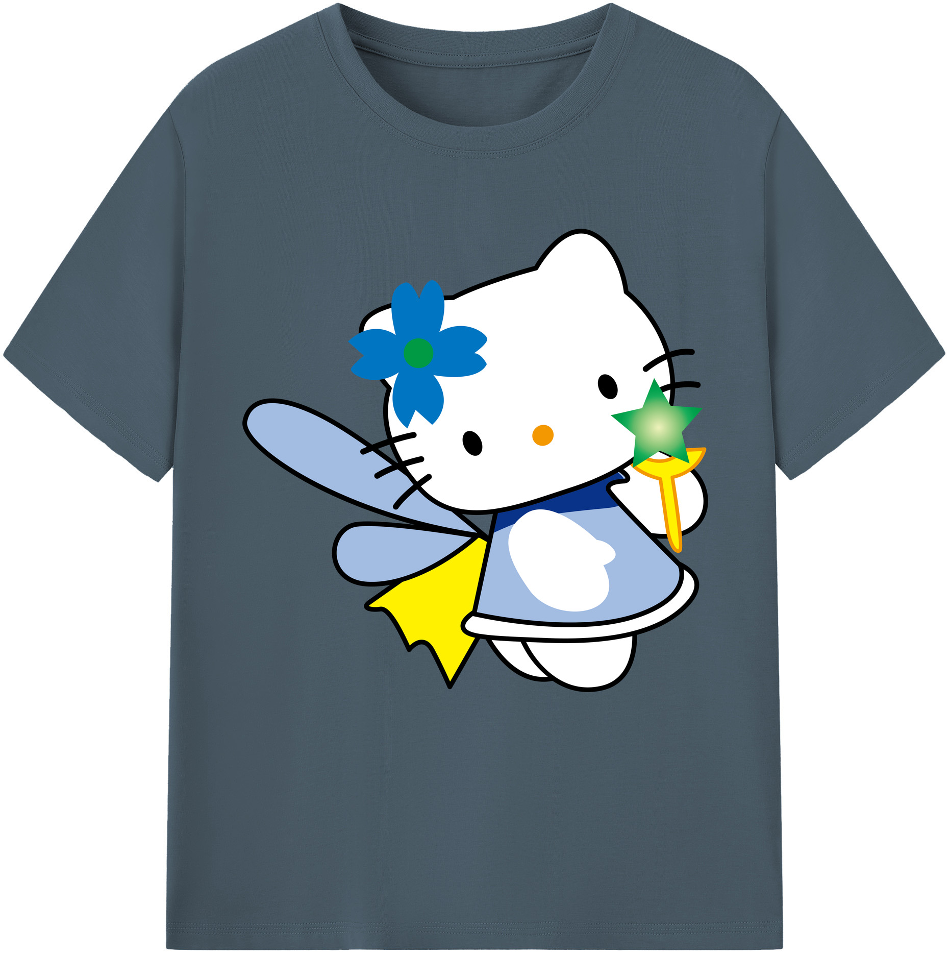（画像用） Hello Kitty ハローキティ 綿100％半袖Tシャツ（フロントプリント）